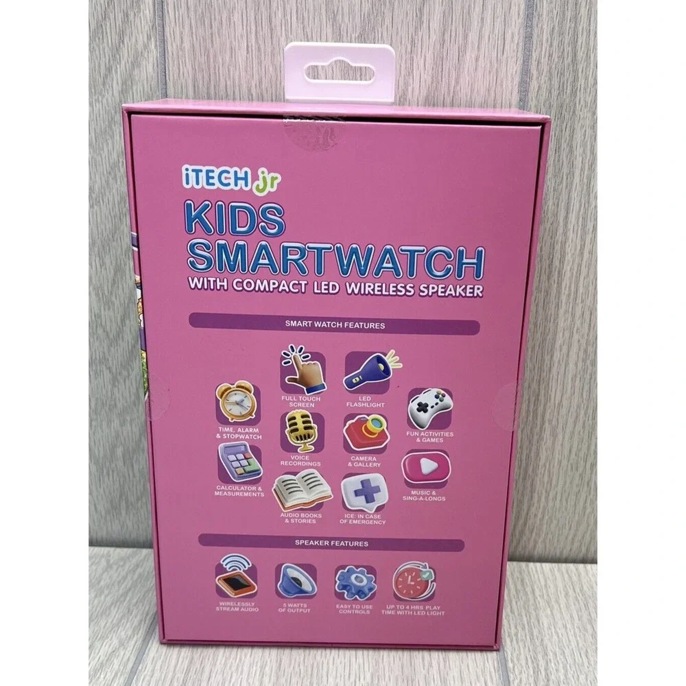 iTech Junior Kids Smartwatch Speaker Girls Unicorn Glitter NEW